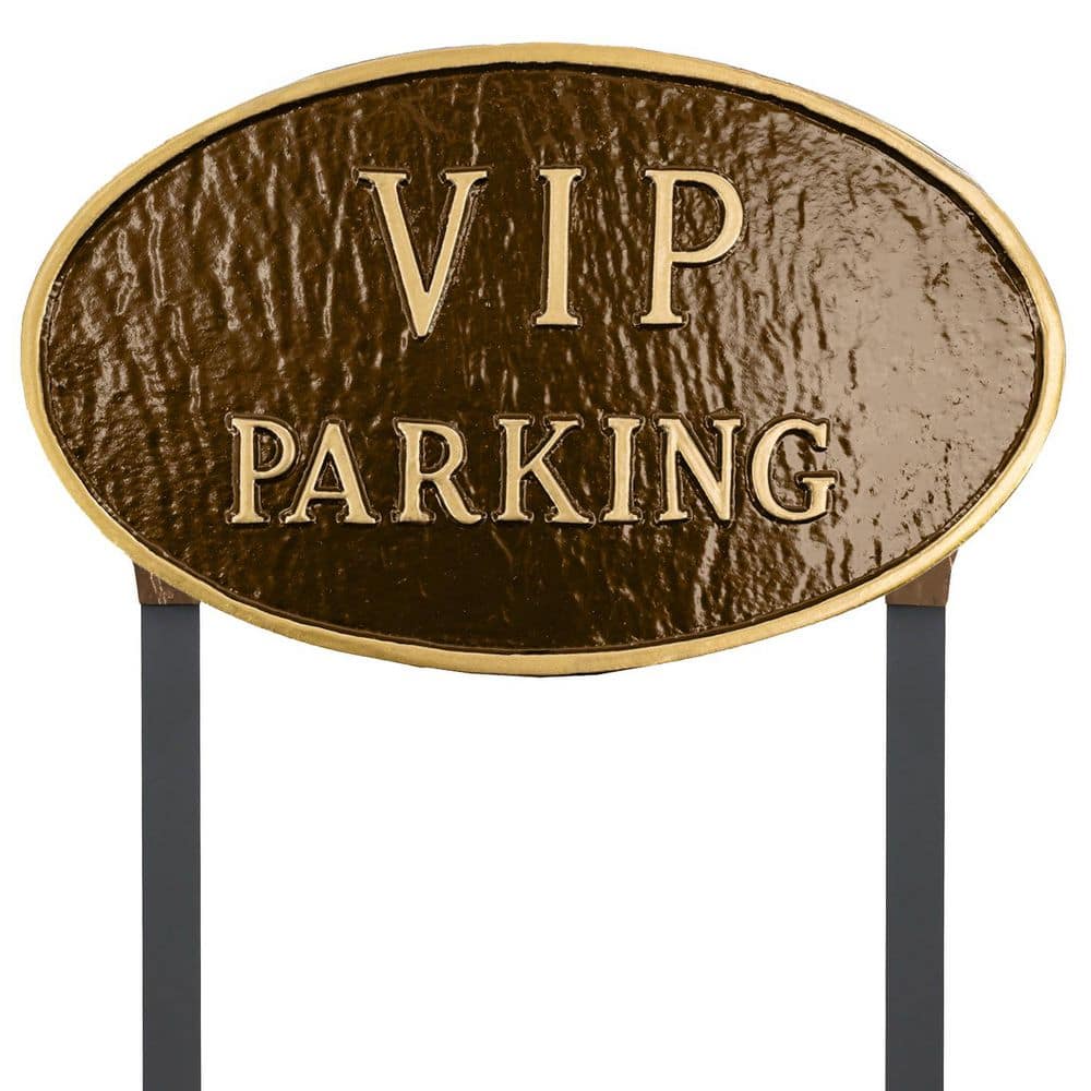 "10"" x 18"" Large Oval VIP Parking Statement Plaque Sign with Lawn Stakes - Oil Rubbed/Gold" price history on PriceWatchPro