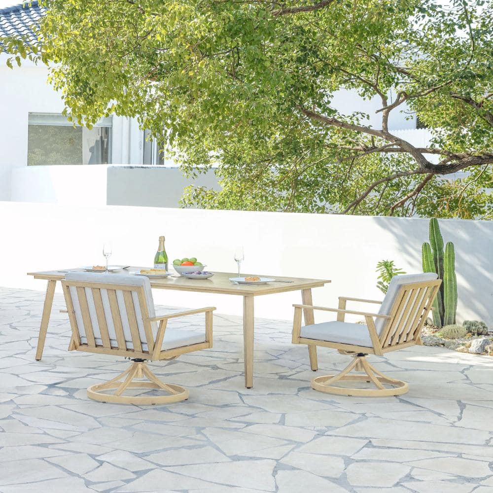 Maple Wood Aluminum Outdoor Rocking Chair with Light Taupe Cushions price history on PriceWatchPro
