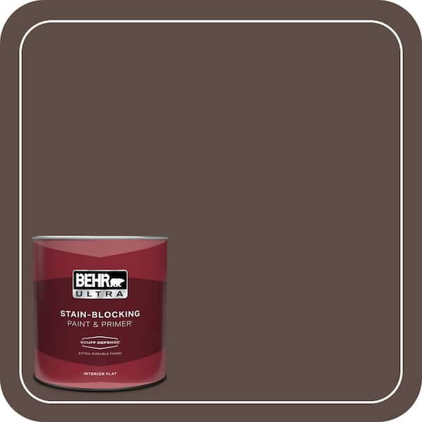 BEHR ULTRA 1 qt. #PPH-74 Espresso Coffee Extra Durable Flat Interior Paint & Primer