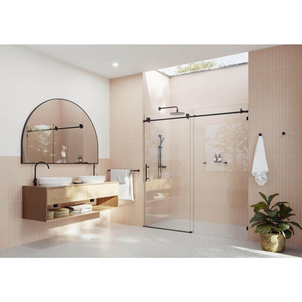 New Glass Warehouse Matte Black Hardware Kit GW-SLD-HWP-MB Shower online Door Handle