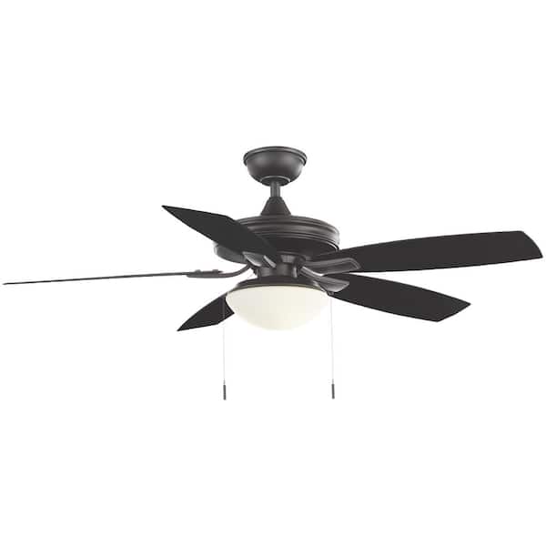Gazebo III 52 in. Indoor/Outdoor Wet Rated Natural Iron Ceiling Fan with LED Bulbs Included
