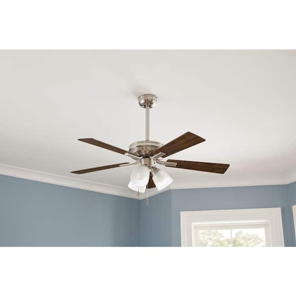Hampton Bay Sinclair 44 in LED Indoor Tarnished Bronze Ceiling Fan with Light K 