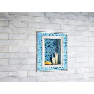 Carrara White Pencil Molding 3/4 in. x 12 in. Polished Marble Wall Tile (20 lin. ft. / case)