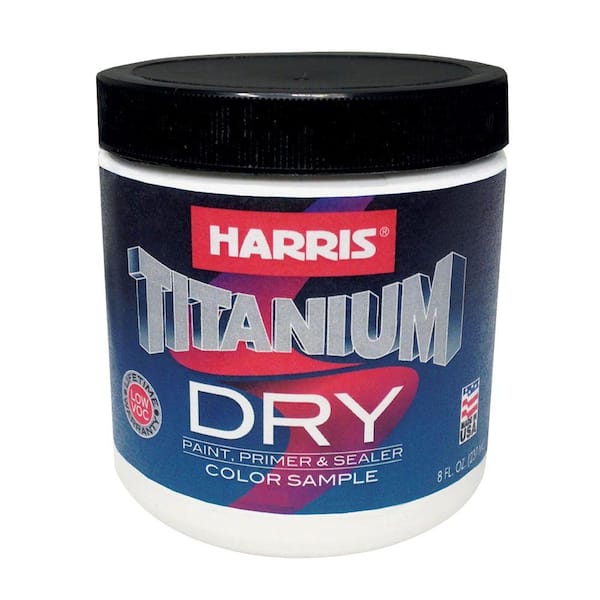 Harris Titanium Dry 8 oz. Flat Accent Base Paint Prime and Sealer Interior/Exterior Color Sample