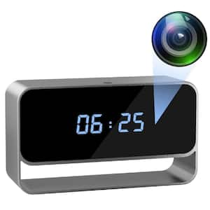 Hidden Camera Clock, FHD 1080P Spy Camera, Wireless Wi-Fi Nanny Cam for Home Indoor Security, Night Vision