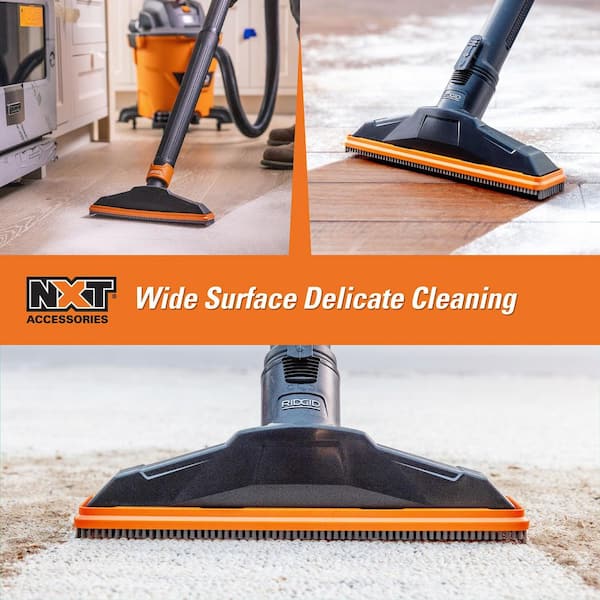 RIDGID NXT Floor Tool Soft Bristle Shoe Vacuum Attachment for
