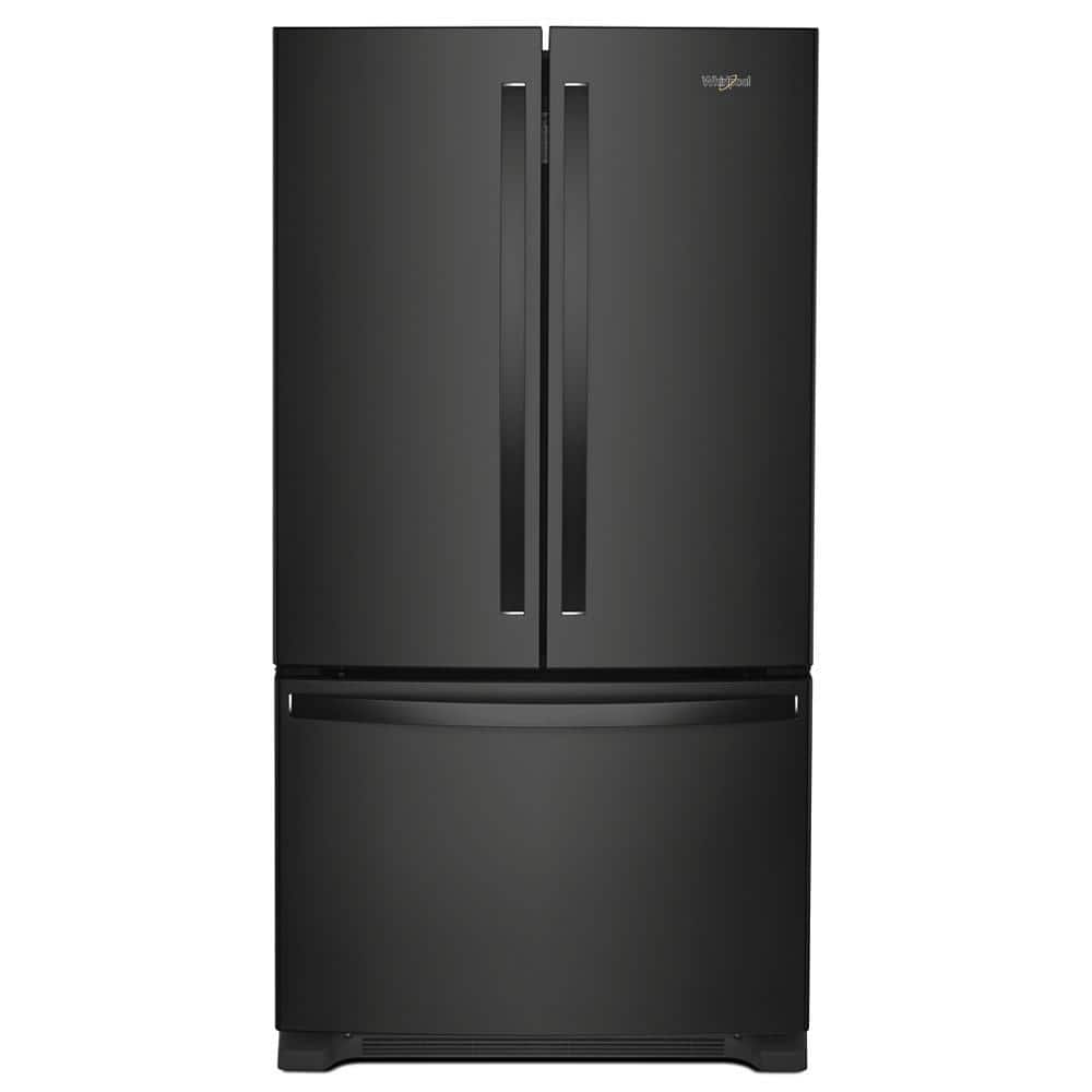 25.2 cu. ft. French Door Refrigerator in Black with Internal Water Dispenser
