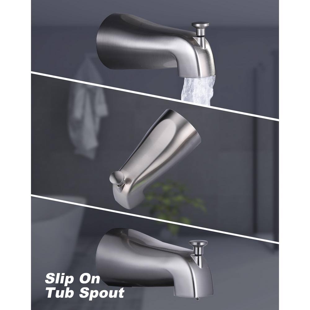 Brushed Nickel 7-Spray Wall Mounted Shower System with Handheld