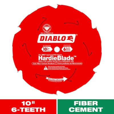 DIABLO 10in. x 6-Teeth HardieBlade Saw Blade for Fiber Cement