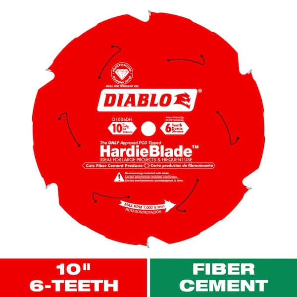 10in. x 6-Teeth HardieBlade Saw Blade for Fiber Cement