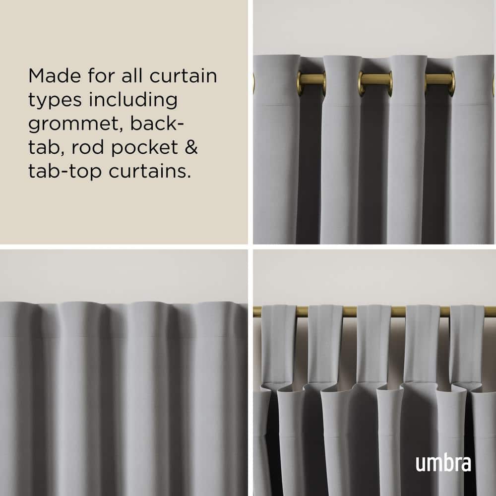 Gold Adjustable Steel Curtain Rod with Matching Finials