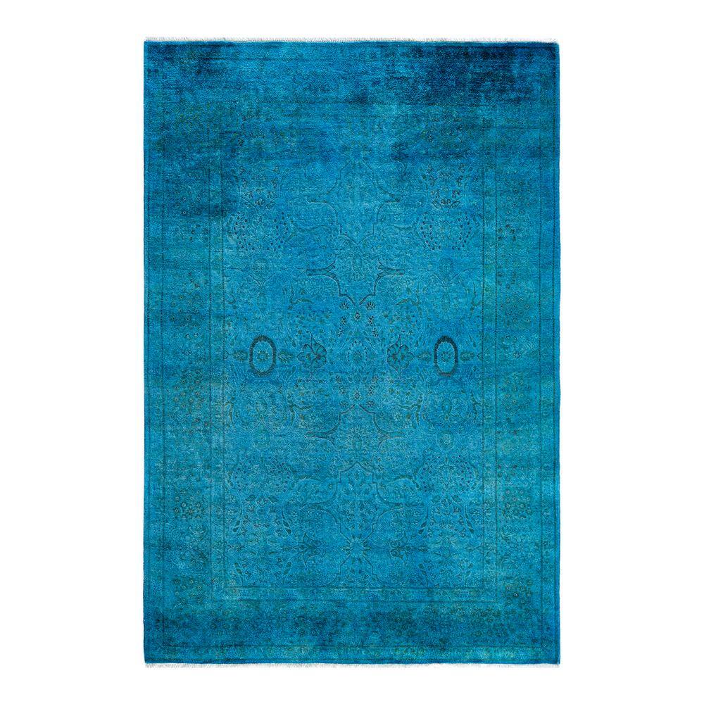 Fine Vibrance Blue 4 ft. x 6 ft. Solid Wool Indoor Area Rug price history on PriceWatchPro