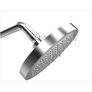High Pressure Rain Booster 1-Spray Patterns with 2.5 GPM 6 in., ‎Wall Mount Rain Fixed Shower Head in ‎Brushed Nickel