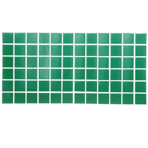 Restore Green 12 in. x 24 in. Glazed Ceramic Mosaic Tile (2 sq. ft./each)