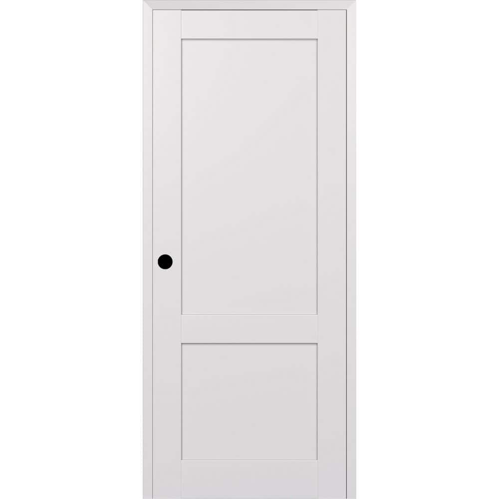 Shaker 2 Panel N DIY-Friendly 28 in. х 80 in. Right-Hand Snow White Composite Wood Single Prehung Interior Door price history on PriceWatchPro