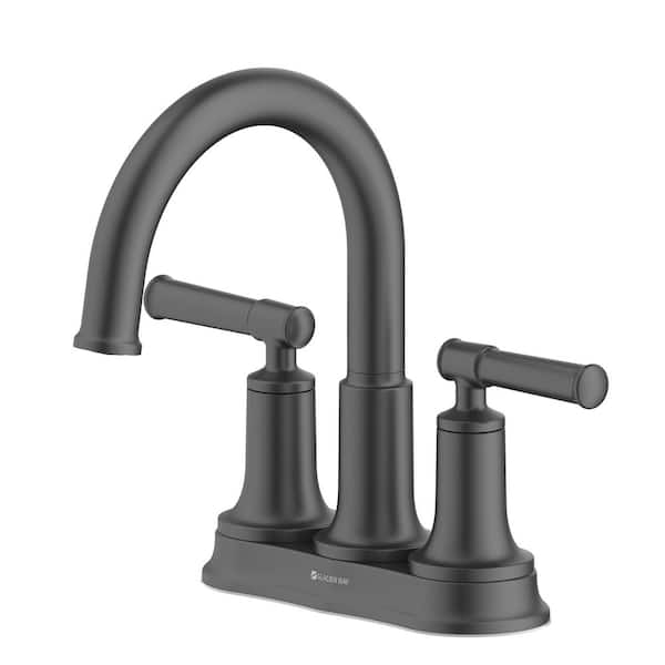 Glacier Bay Linmoor 4 in. Centerset Double-Handle High-Arc Spout ...