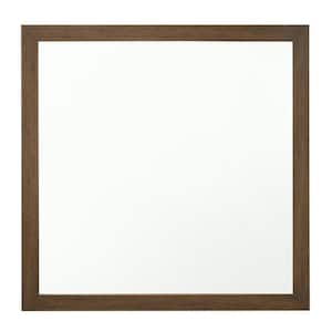 2 in. W x 40 in. H Wooden Frame Brown Wall Mirror