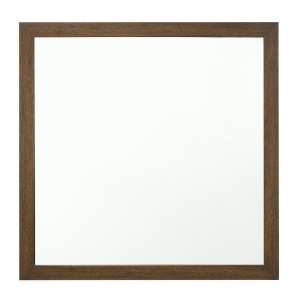 Benjara 2 In. W X 40 In. H Wooden Frame Brown Wall Mirror BM225938 ...