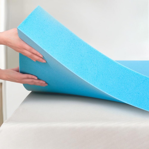 SUBRTEX Medium 4 in. Twin XL Gel Memory Foam Mattress Topper, Compatibility with Various Bed Frames