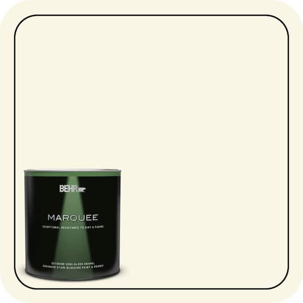 BEHR MARQUEE 1 qt. #W-B-300 Magnolia Blossom Semi-Gloss Enamel Exterior Paint & Primer
