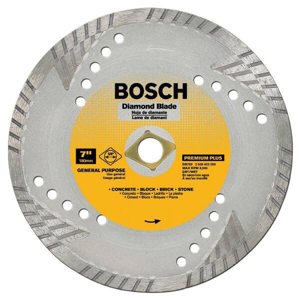 Bosch 9 in. Premium Plus Turbo Diamond Angle Grinder Circular Blade for Slate, Fire Brick, Marble, and Other Masonry Material