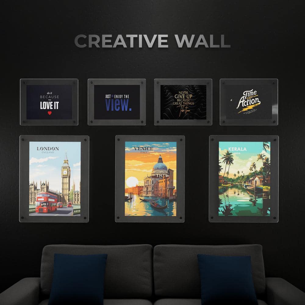 Black Acrylic Floating Wall Frame for 23" x 33" Photos