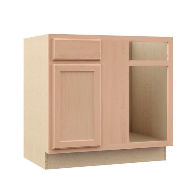 Recessed Panel 36 in. W x 24 in. D x 34.5 in. H Assembled Blind Base Kitchen Cabinet in Unfinished