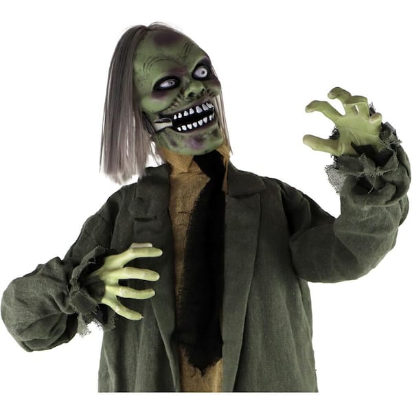 Haunted Hill Farm 71 in. Touch Activated Animatronic Zombie HHZOMB 