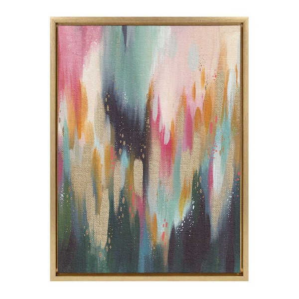 Kate and Laurel Sylvie "EV Brushstroke 135 in. by Jessi Raulet of Ettavee Framed Art Print 24 in. x 18 in.