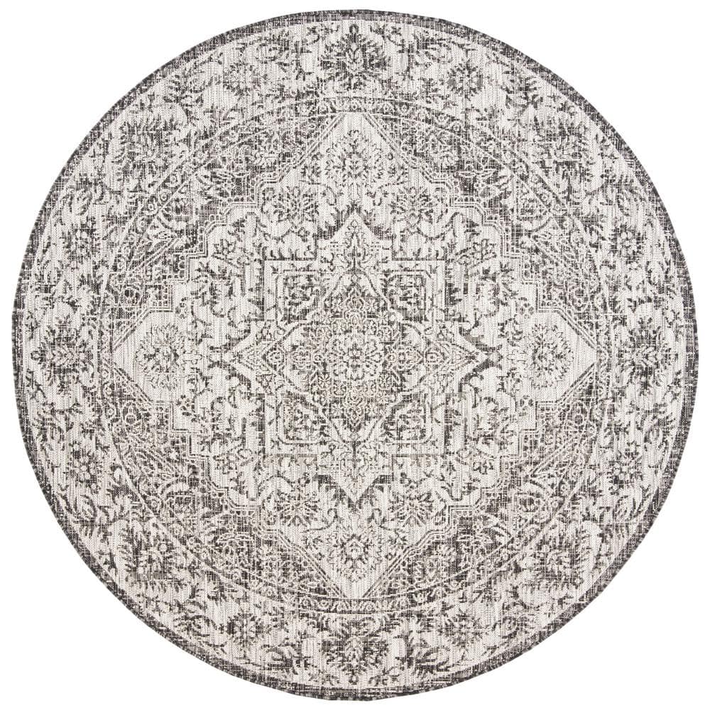 Courtyard Slate/Gray 7 ft. x 7 ft. Round Geometric Indoor/Outdoor Patio  Area Rug price history on PriceWatchPro