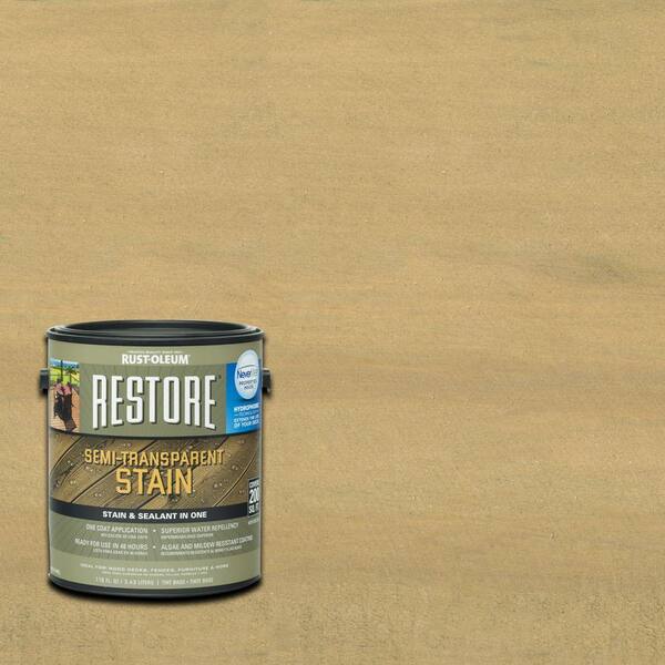 Rust-Oleum Restore 1 gal. Semi-Transparent Stain Camel with NeverWet