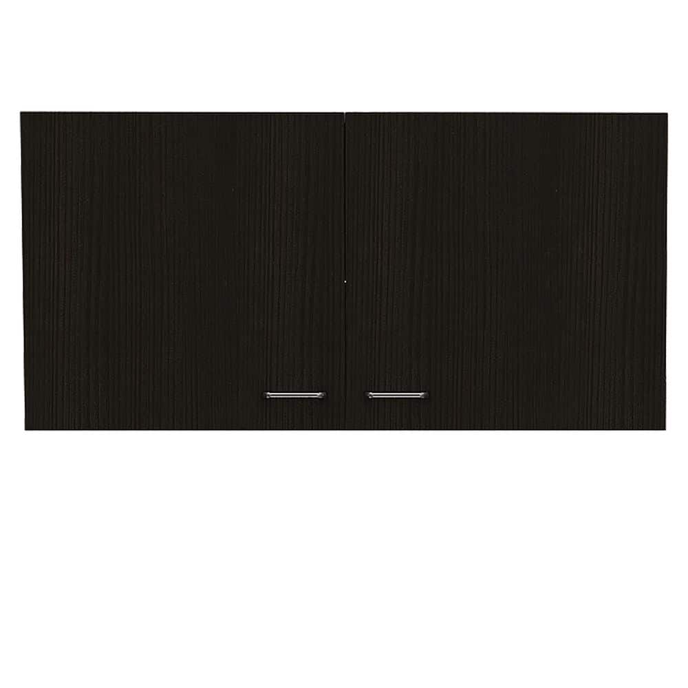 39.30 in. W x 12.60 in. D x 19.30 in. H Bathroom Storage Wall Cabinet in Black with 2-Door price history on PriceWatchPro