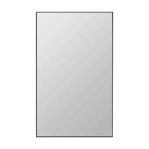 Unbranded 35 in. W x 59 in. H Modern Rectangular Metal Framed Wall Bathroom Vanity Mirror in Black