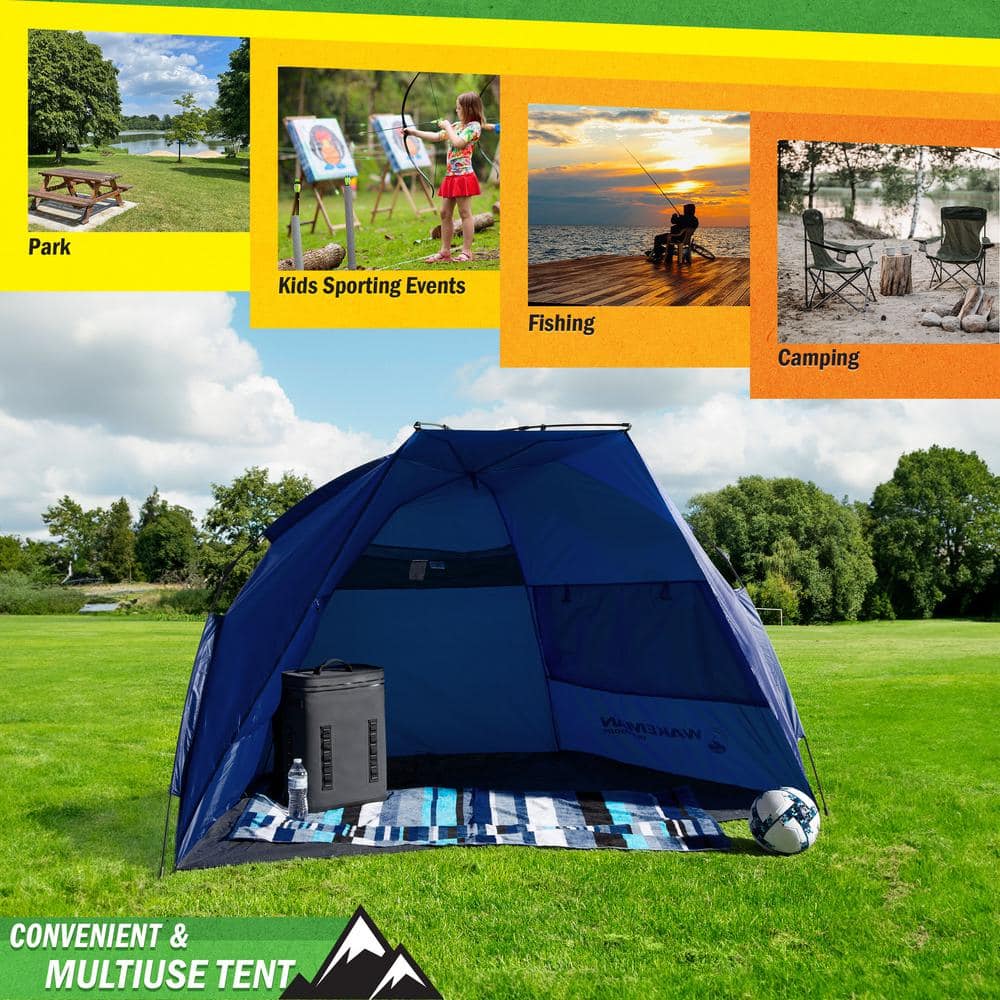 Navy Pop Up Beach Tent with UPF50+ UV Protection