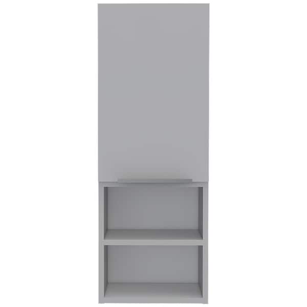 12 in. W x 32 in. H Rectangular White Particle Board Surface Mount Medicine Cabinet without Mirror