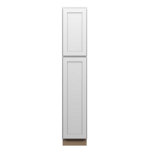Bedford Shaker 18 in. W x 90 in. H x 24 in. D in Painted White Plywood Assembled Pantry Cabinet