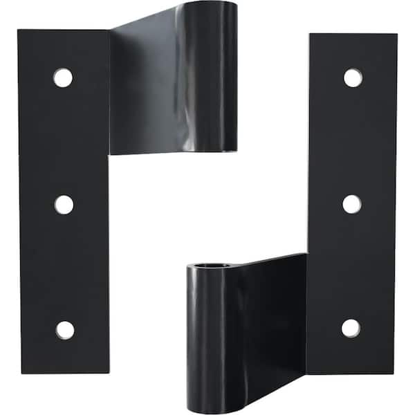SteelTek Flat Hinge with 1-1/2-in Offset (Sold as Pair), 304 Stainless Steel, Powder Coated Black