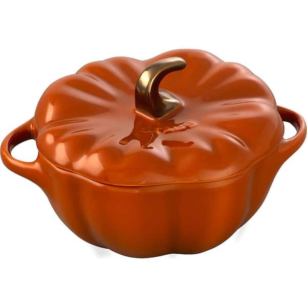 Ceramic 16-oz Petite Pumpkin Cocotte - Burnt Orange