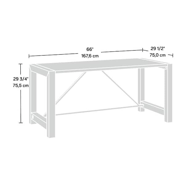 SAUDER Dixon City 65.984 in. Brushed Oak Executive Desk with