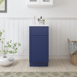 15 in. W x 21 in. D x 32.5 in. H 1-Drawer Bath Vanity Cabinet Only in Blue