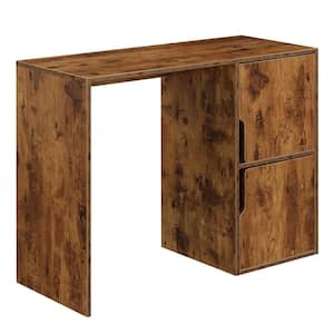 Designs2Go 40.25 in. Rectangular Barnwood Wood Writing Desk with 2-Cabinets