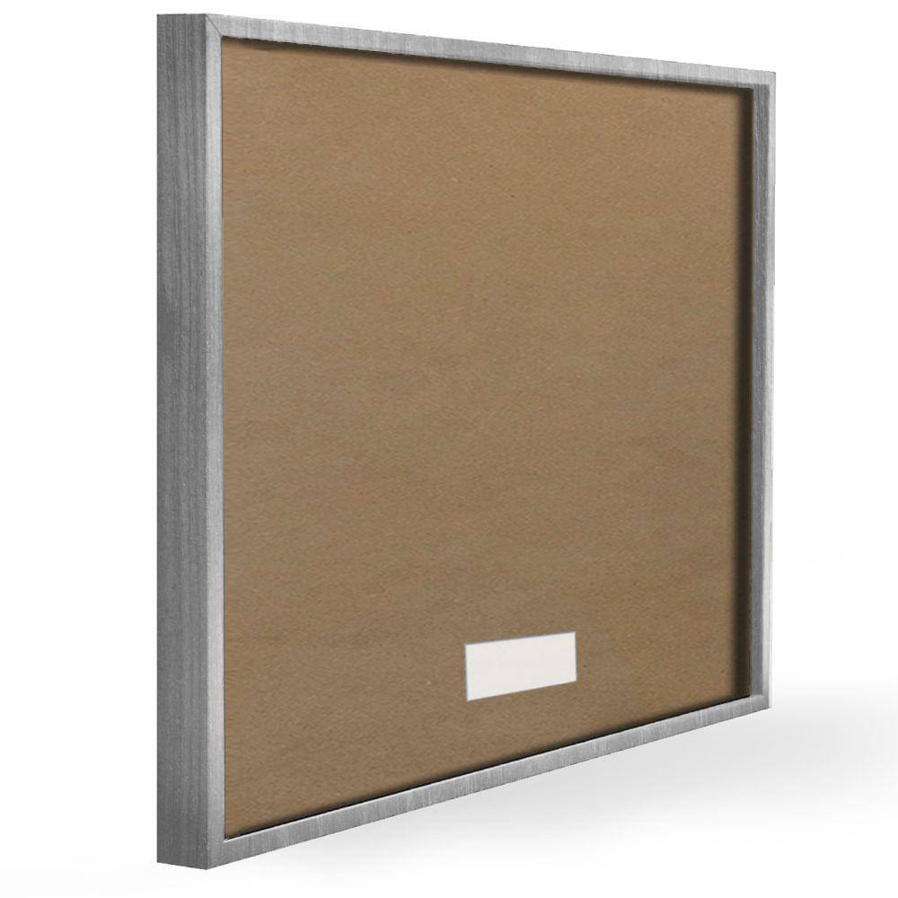 Gray Framed Foggy Lake Forest Landscape Canvas Print, 16 x 20