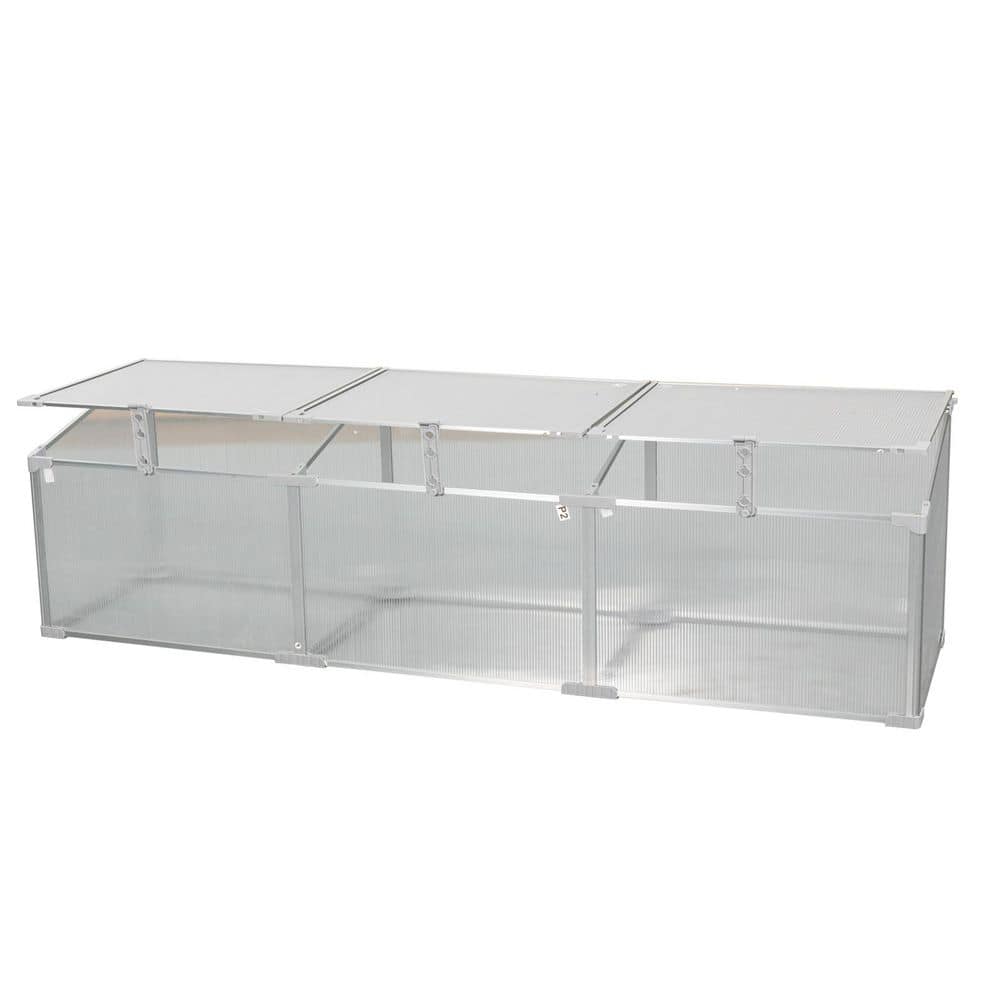 20.25 in. D x 71 in. W x 20.25 in. H Polycarbonate Greenhouse for Outdoors