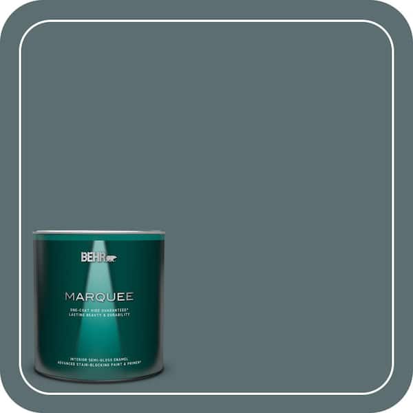 BEHR MARQUEE 1 qt. #ECC-58-3 Unreal Teal Semi-Gloss Enamel Interior Paint & Primer