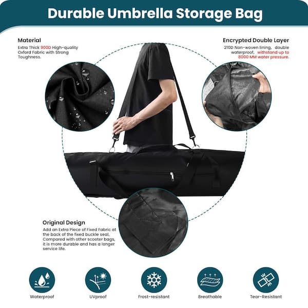 84 patio umbrella storage and carrying bag OGETFUUR Patio Umbrella Storage Bag, Beach Umbrella Bag Carry Case with Padded Carry Strap and Double Open Waterproof Zipper