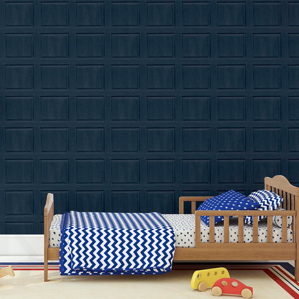 Bellamy Navy Wooden Panel Wallpaper price history on PriceWatchPro
