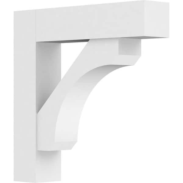Ekena Millwork Standard Legacy 5 in. W x 24 in. H x 24 in. D Signature Urethane Polyurethane Bracket With Block Ends