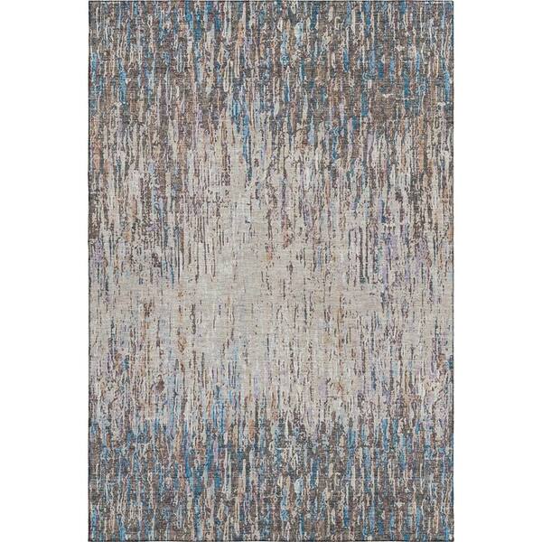 Mayfield Premium Machine Washable Abstract AMF2439 Taupe 10 ft. x 14 ft. Area Rug