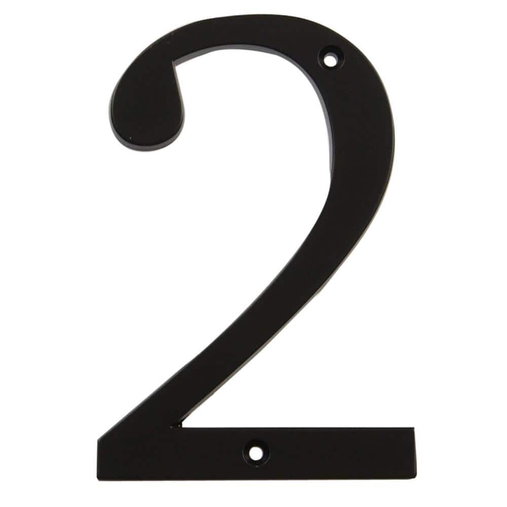 4 in. Black Flush Mount Metal House Number 2 price history on PriceWatchPro