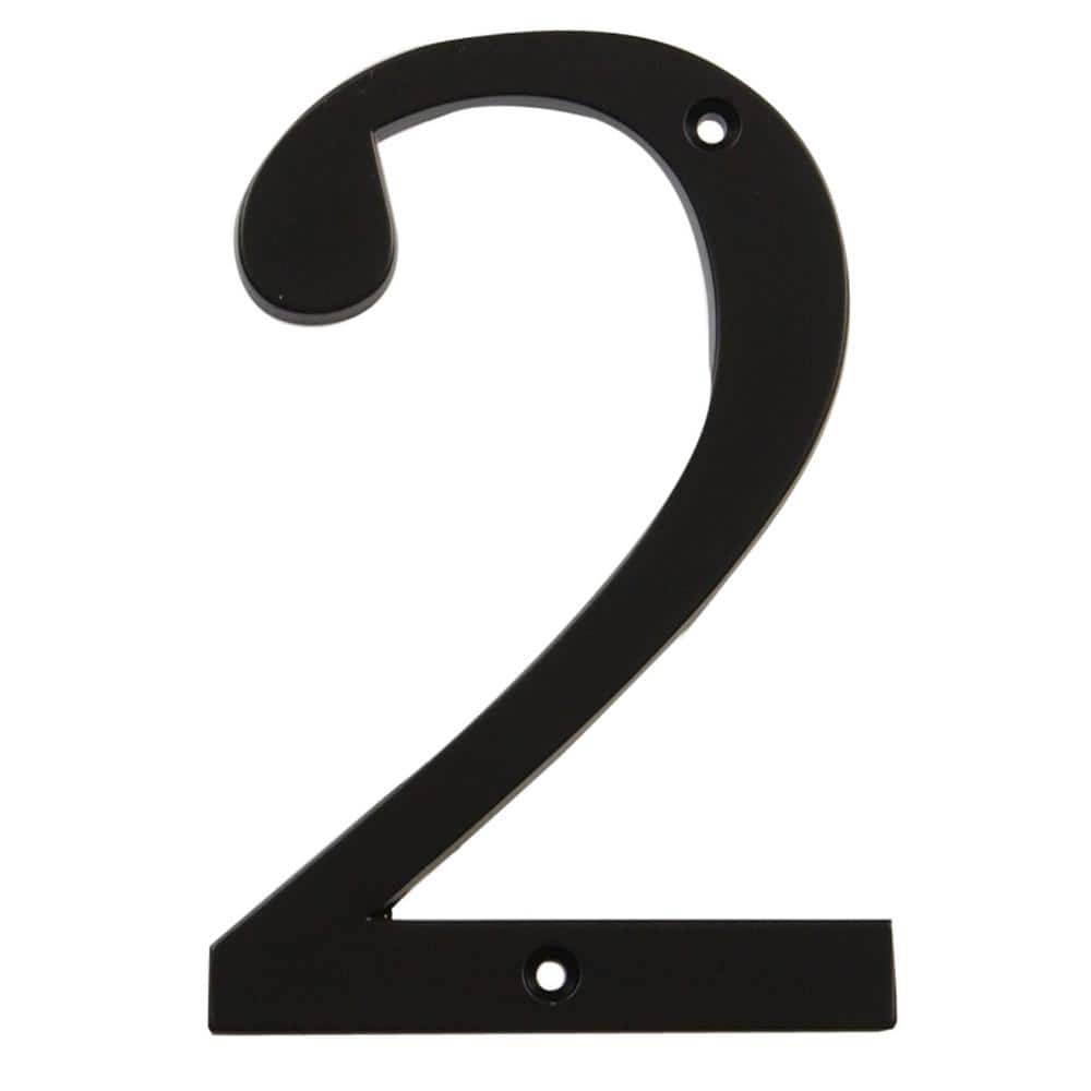 House Address Numbers Black Metal Numbers 5.5 Inch Home Number US Based  Company (Number 2)